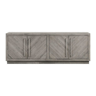 Alexandrda Solid Wood 74 inch Media Console in Rustic Latte