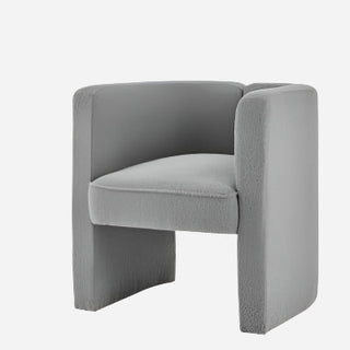 Ariela Fabric Accent Arm Chair Boucle Gray