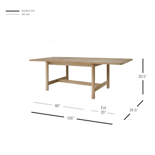 Bloomfield KD Butterfly Dining Table w/ 20" Ext