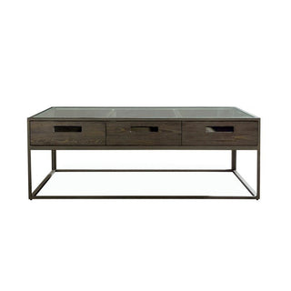 Bradley Three-Drawer Coffee Table in Double Fudge
