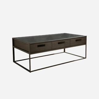 Bradley Three-Drawer Coffee Table in Double Fudge
