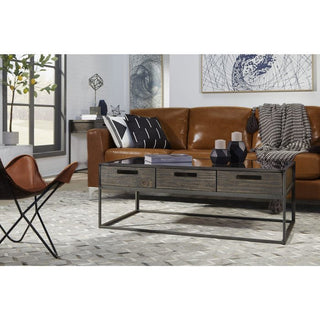 Bradley Three-Drawer Coffee Table in Double Fudge