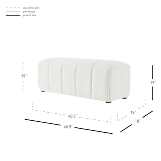 Cassy Faux Shearling Bench
