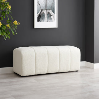 Cassy Faux Shearling Bench