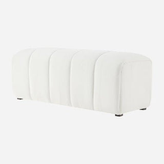 Cassy Faux Shearling Bench Shearling Beige