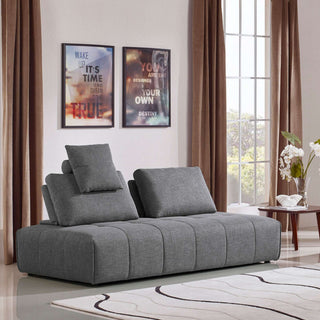 Cloud Lounge Seating Platform, Moveable Backrest Supports in Space Grey Fabric