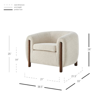 Cordelia Fabric Accent Arm Chair