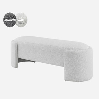 Felicia Fabric Bench Boucle Beige