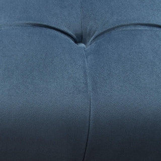 Hollywood Tufted Sofa in Royal Blue Velvet with Metal Leg