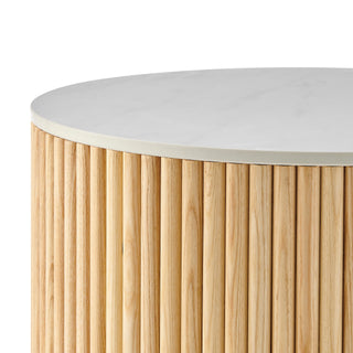 Ingrid Ceramic Top 21.5" Round Side Table