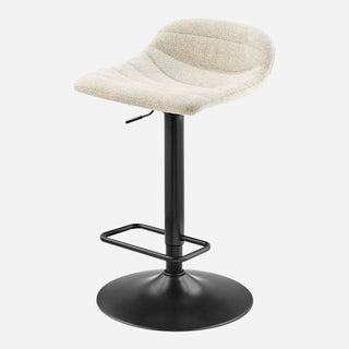 Koa KD Fabric Gaslift Swivel Bar Stool Posh Ivory