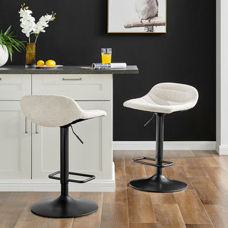 Koa KD Fabric Gaslift Swivel Bar Stool