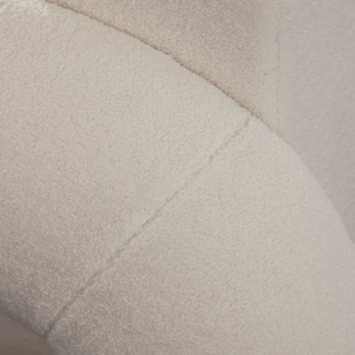 Noa Accent Chair In Ivory Sherpa Fabric
