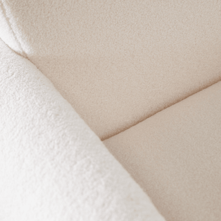 Noa Accent Chair In Ivory Sherpa Fabric