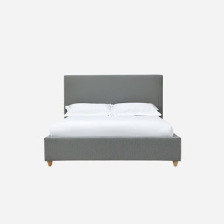 Olivia Upholstered Platform Bed in Pewter