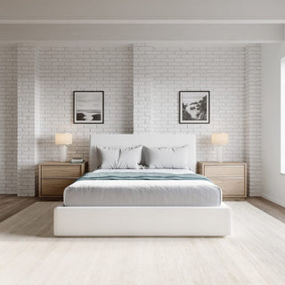 One Upholstered Platform Bed