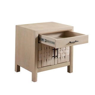 Palm Solid Mango Wood 2-Door, 1-Drawer End Table