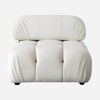 Paloma Armless Chair in Light Cream Velvet