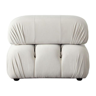 Paloma Armless Chair in Light Cream Velvet
