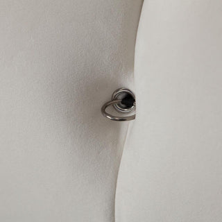 Paloma Armless Chair in Light Cream Velvet