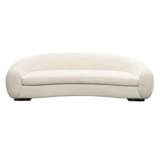 Pascal Sofa in Bone Boucle Textured Fabric w/ Contoured Arms & Back - My Store