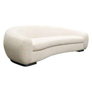 Pascal Sofa in Bone Boucle Textured Fabric w/ Contoured Arms & Back - My Store