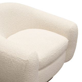 Pascal Swivel Chair In Textured Fabric