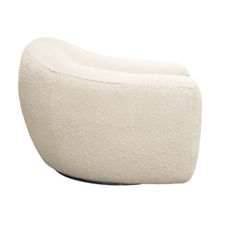 Pascal Swivel Chair In Textured Fabric