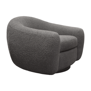 Pascal Swivel Chair In Textured Fabric