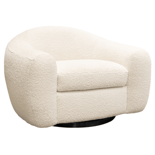 Pascal Swivel Chair In Textured Fabric