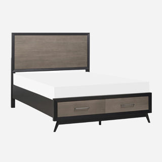 Raku Queen Platform Bed Barnwoood Gray