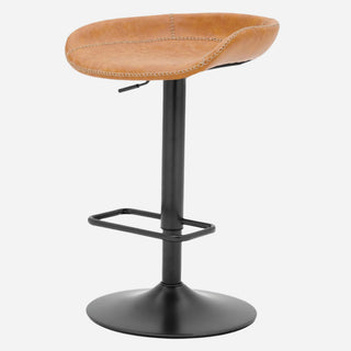 Rogue KD PU Gaslift Swivel Bar Stool Vintage Cedar
