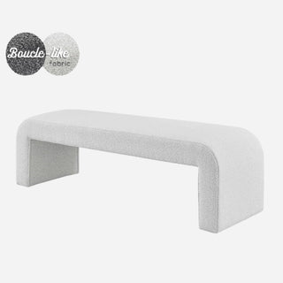 Vioreen Fabric Bench Boucle Beige